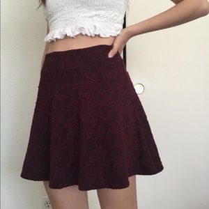 maroon skirt